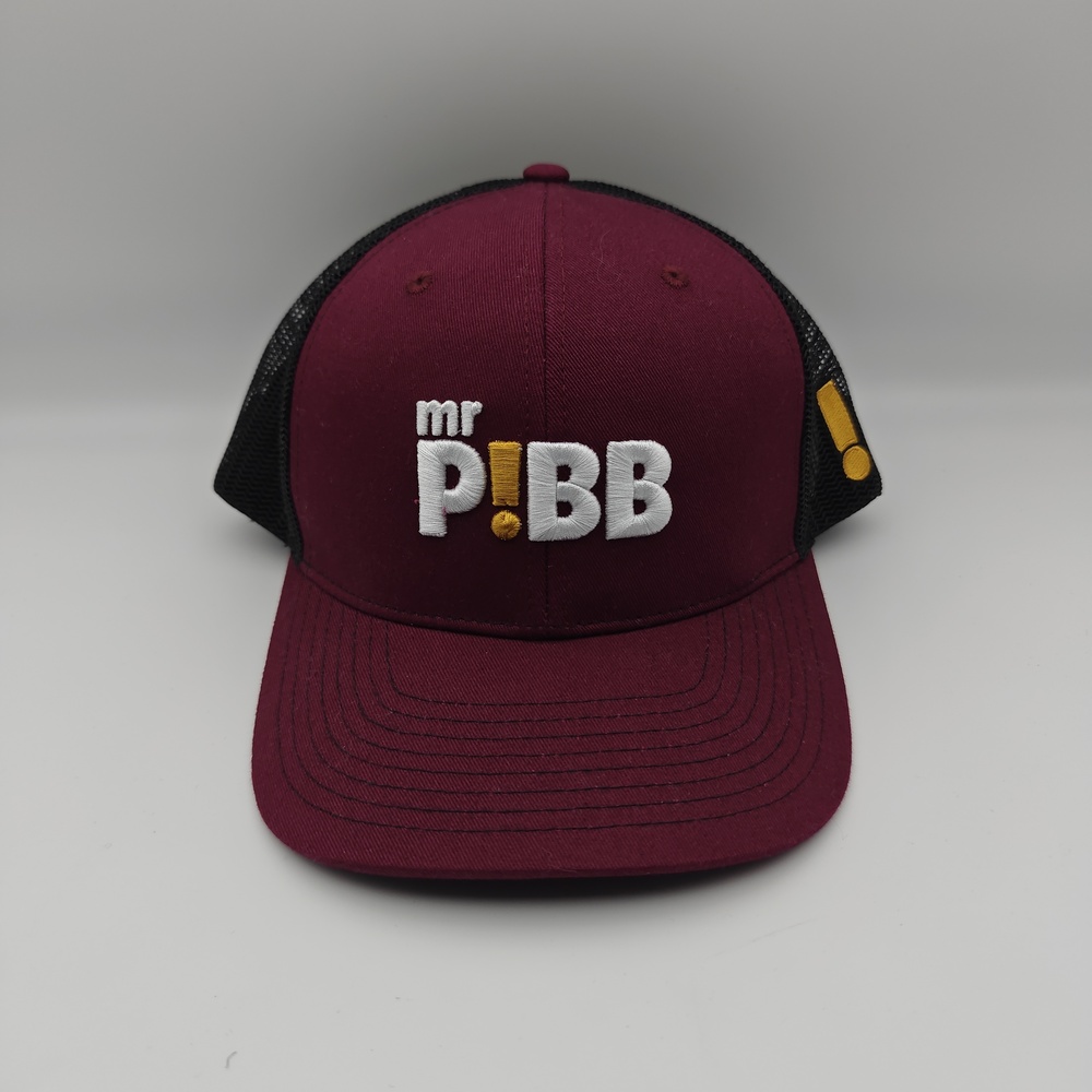Mr P!BB Hat Cap Snap Back Trucker Red One Size Mens Mesh Back Adjustable